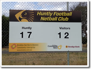 Huntly Football Netball Club Netball Scoreboard